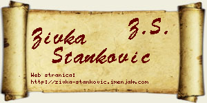 Živka Stanković vizit kartica